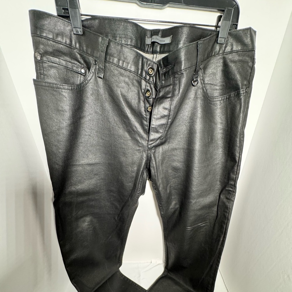 John Varvatos Coated Buttoned Trousers